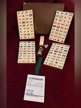 VINTAGE~ "MAH-JONGG CHINESE GAME OF THE FOUR WINDS #371 -1960’s. IVORY